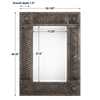 Modern Accents Embossed Metal Frame Mirror