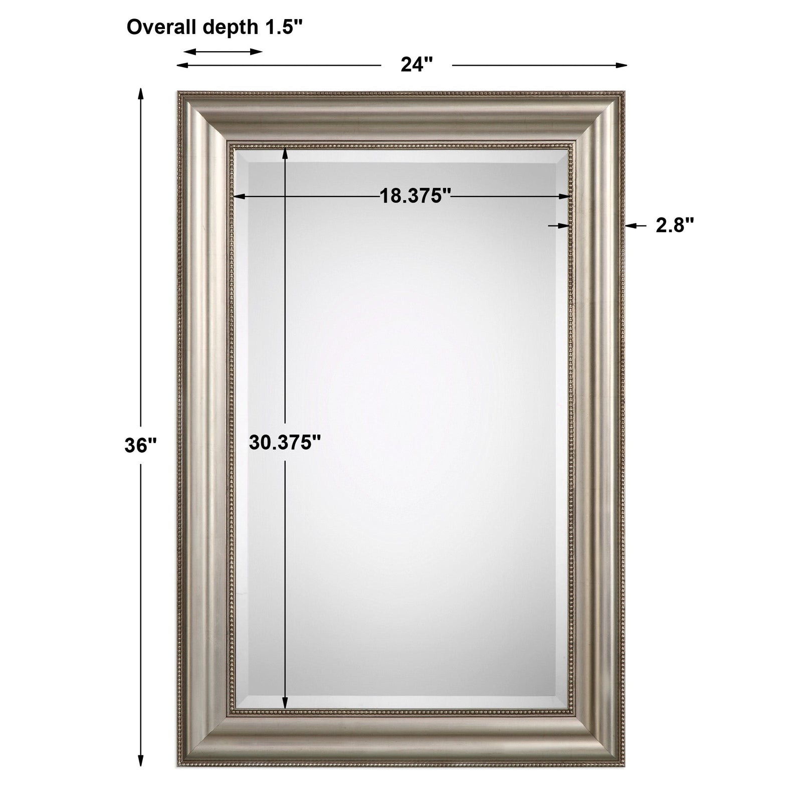 Modern Accents Beaded Rectangular Mirror