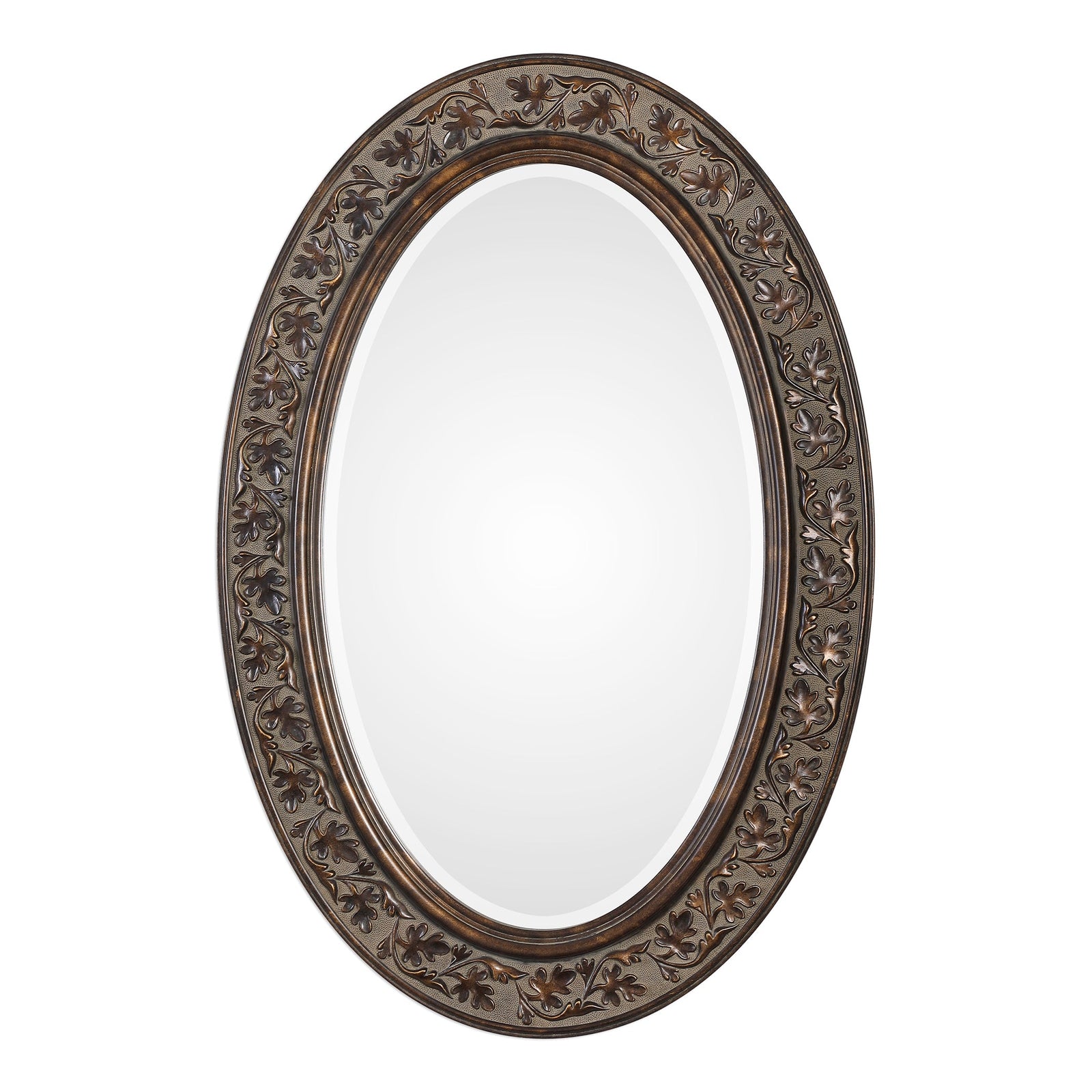 Modern Accents Oval Embossed Mirror