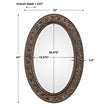 Modern Accents Oval Embossed Mirror