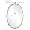 Modern Accents Oval Hammered Metal Mirror