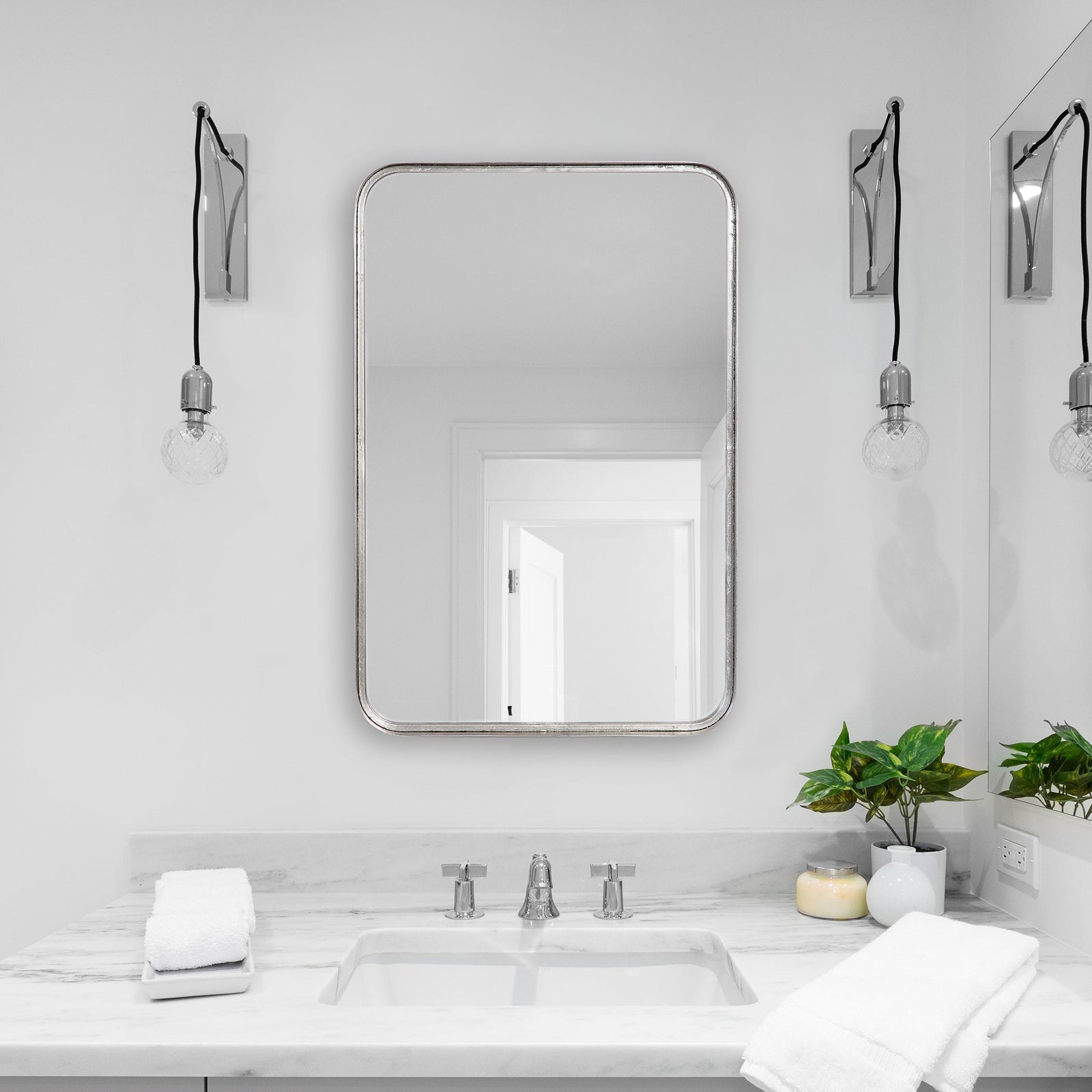 Modern Accents Burnished Rounded Corners Mirror