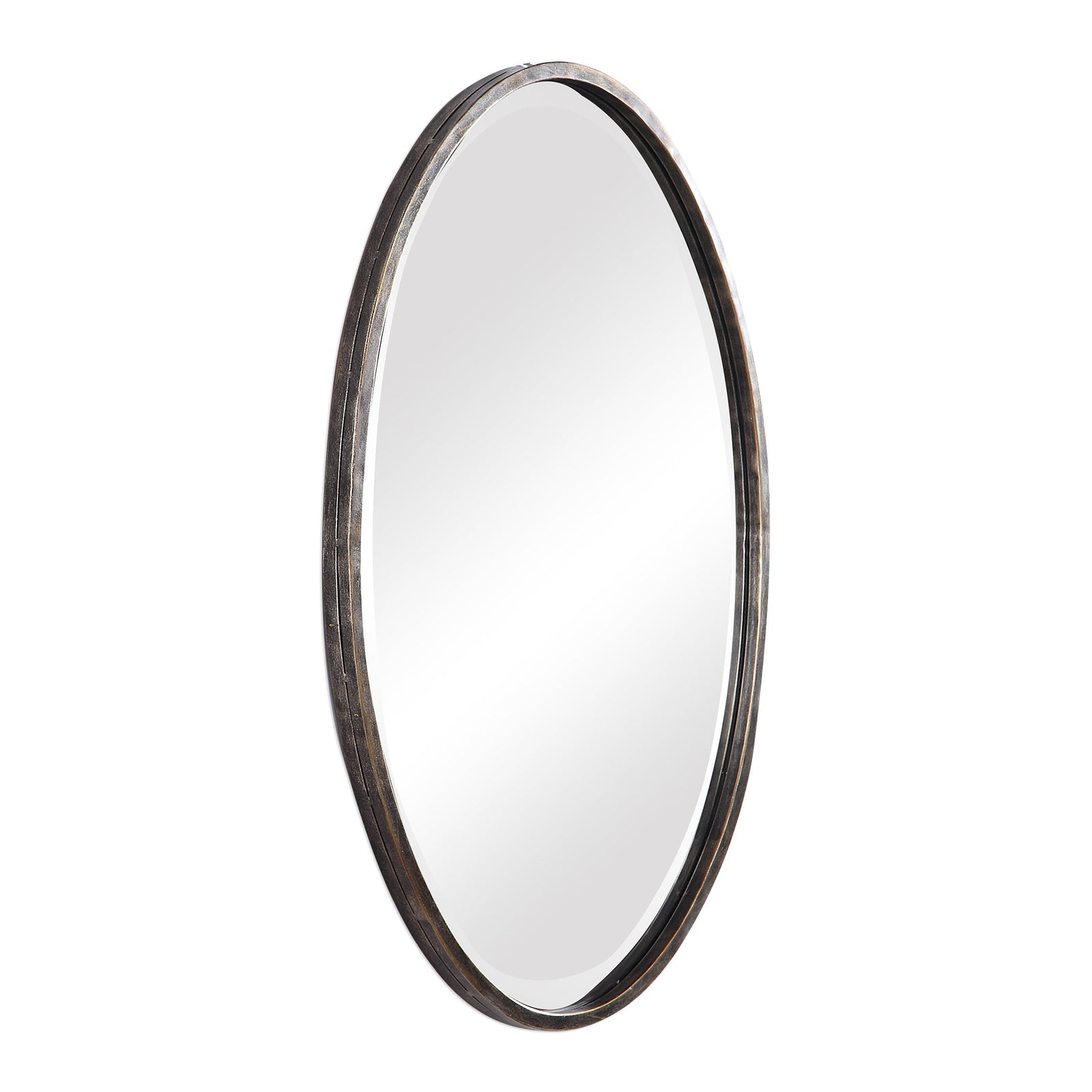 Modern Accents Narrow Oval Metal Frame Mirror