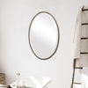 Modern Accents Narrow Oval Metal Frame Mirror