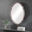 Modern Accents Curved Distressed Wood Mirror