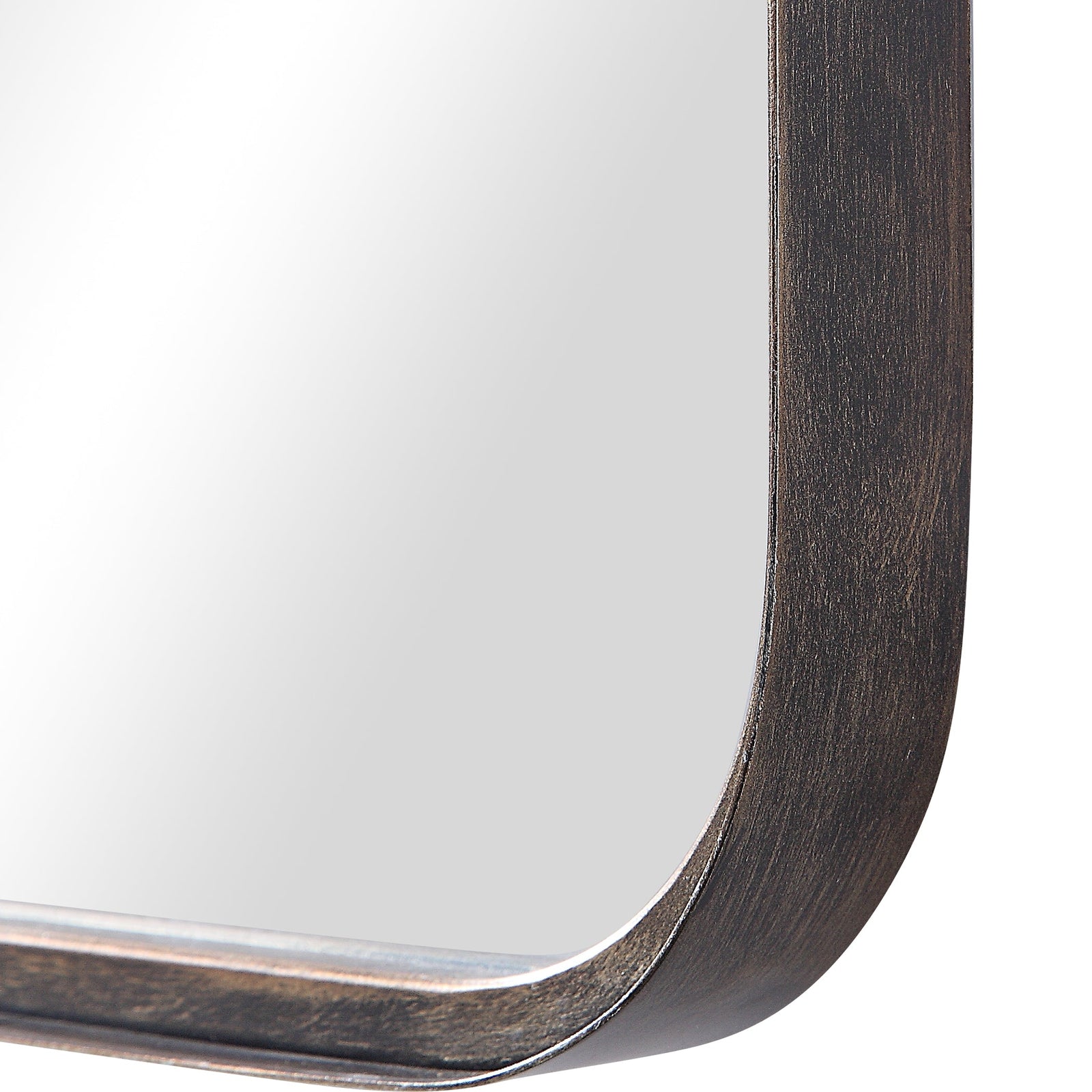 Modern Accents Rounded Metal Rectangular Mirror
