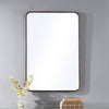 Modern Accents Rounded Metal Rectangular Mirror