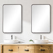 Modern Accents Rounded Metal Rectangular Mirror