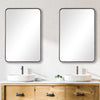 Modern Accents Rounded Metal Rectangular Mirror
