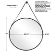 Modern Accents Round Hanging Mirror