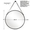 Modern Accents Round Hanging Mirror