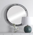 Modern Accents Round Iron Mirror