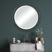 Modern Accents Round Iron Mirror