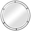 Modern Accents Round Iron Mirror