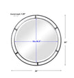 Modern Accents Round Iron Mirror