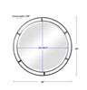 Modern Accents Round Iron Mirror
