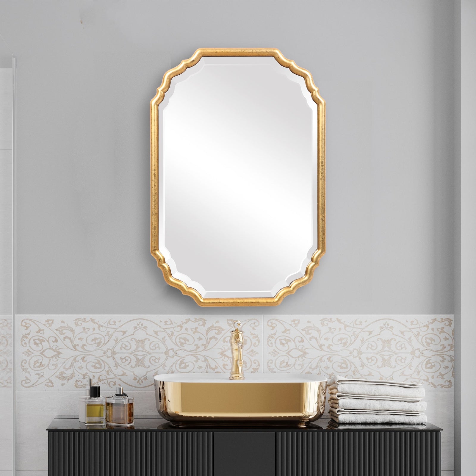 Modern Accents Vanity Curved Mirror
