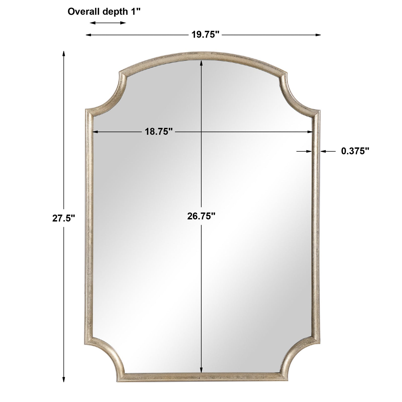 Modern Accents Arched Top Accent Mirror