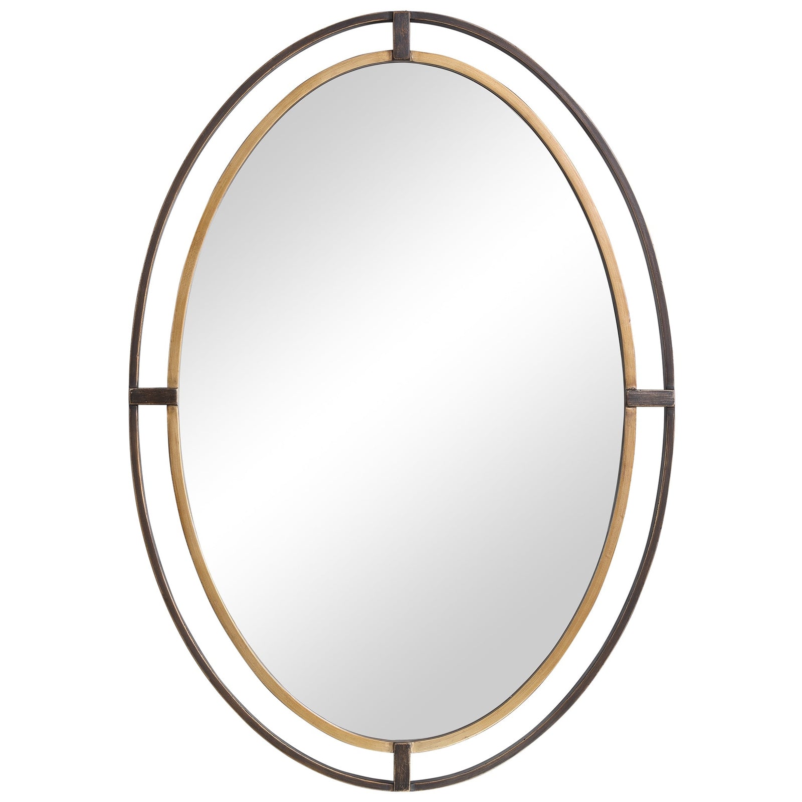 Modern Accents Oval Double Frame Mirror