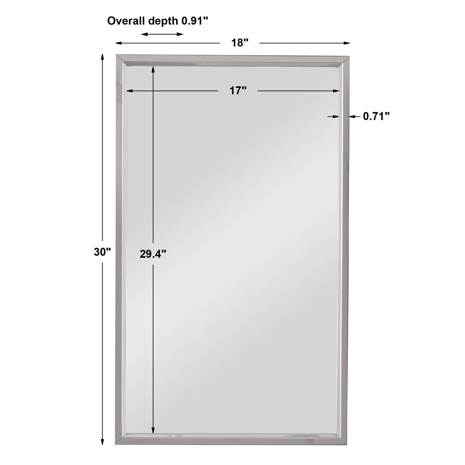 Modern Accents Rectangular Vanity Mirror