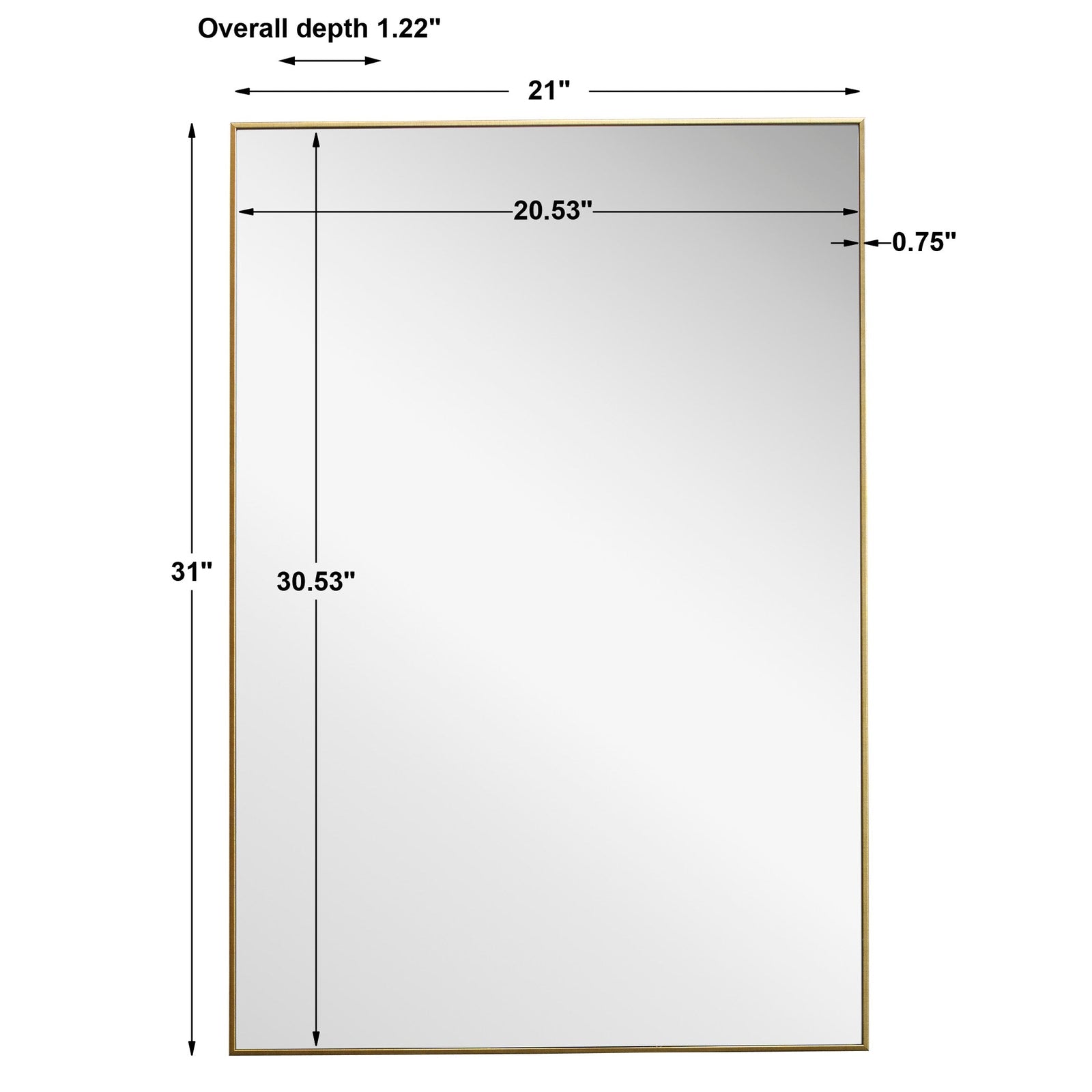 Modern Accents Clean Thin Frame Mirror