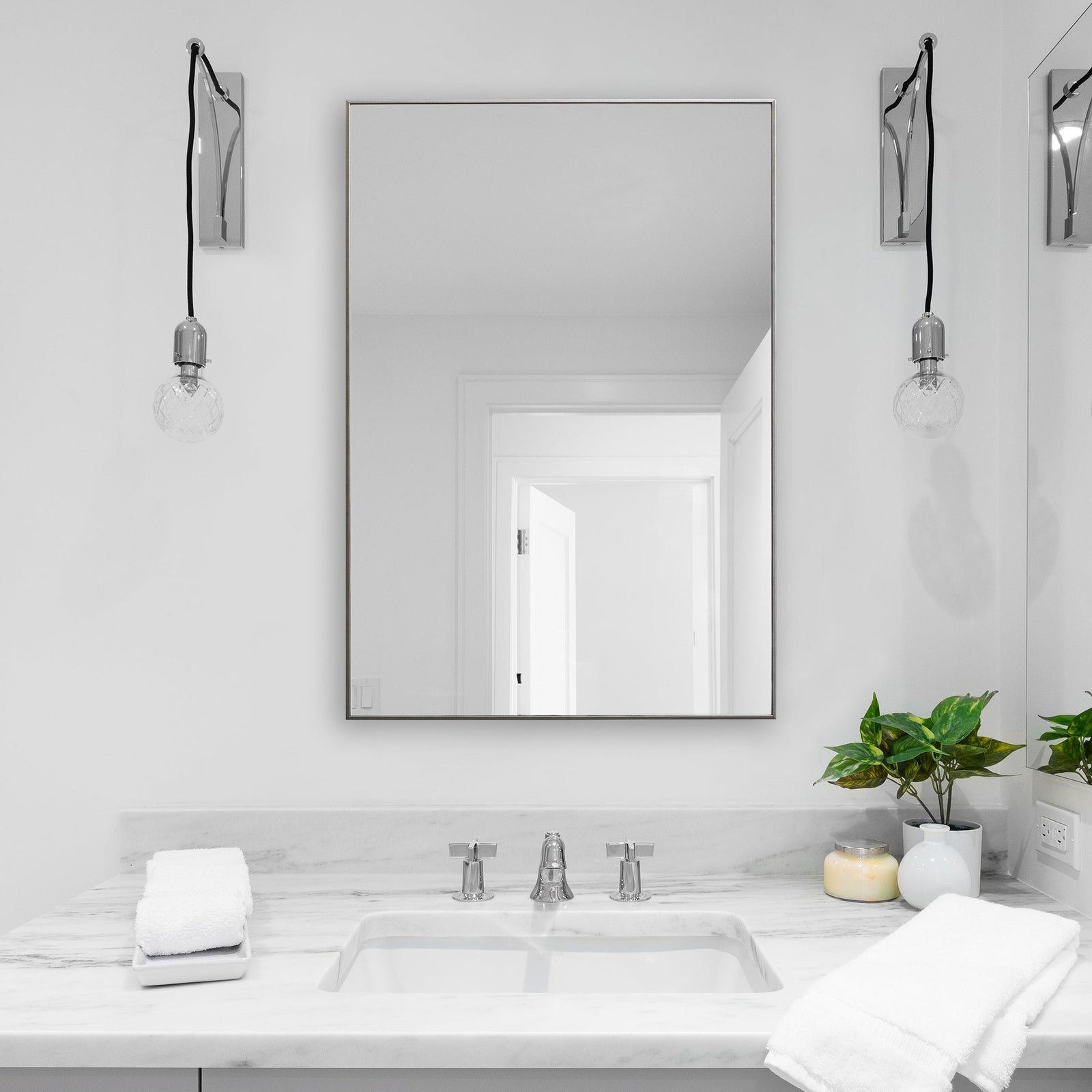 Modern Accents Clean Thin Frame Mirror