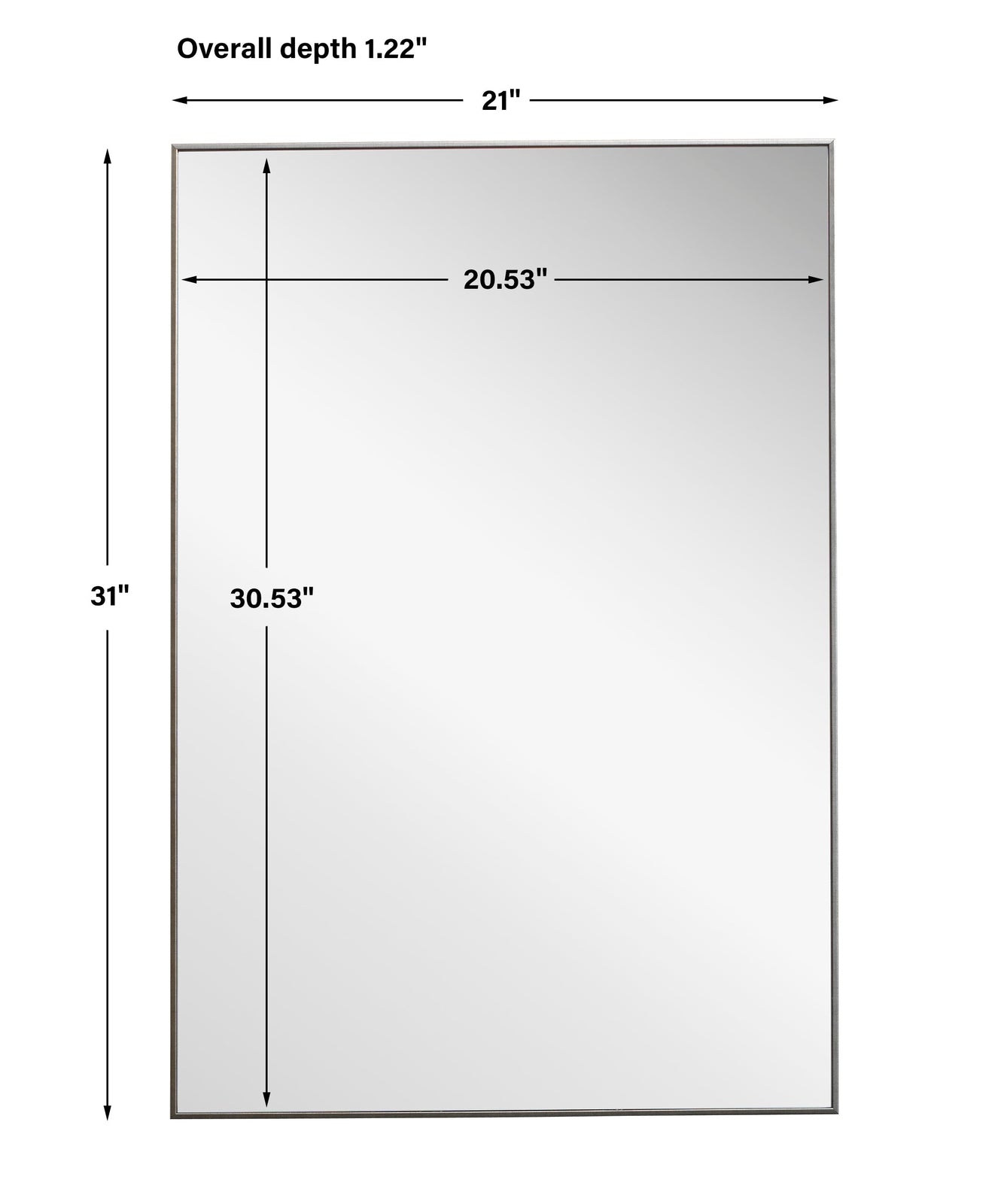 Modern Accents Clean Thin Frame Mirror
