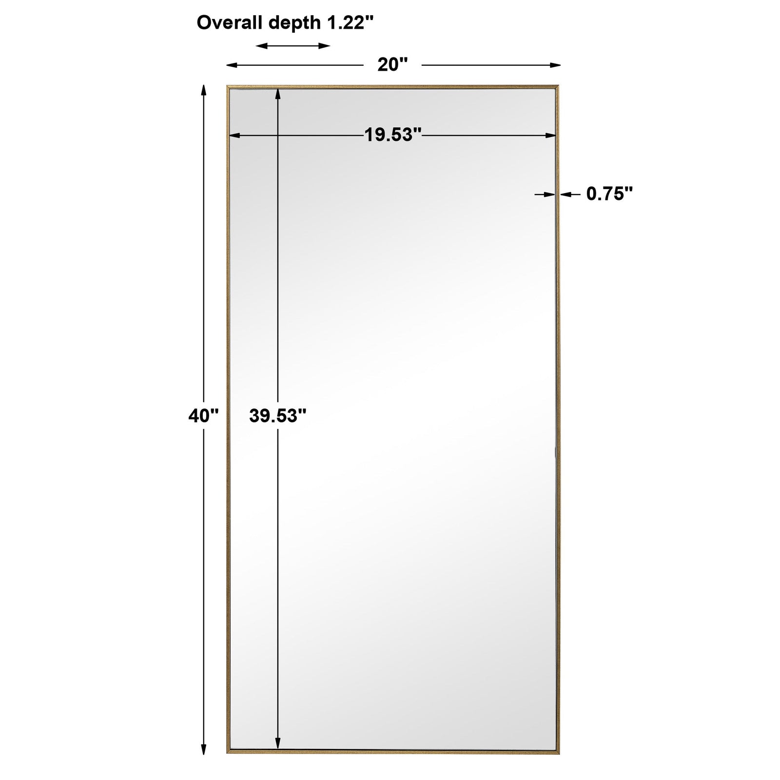 Modern Accents Contemporary Rectangular Mirror