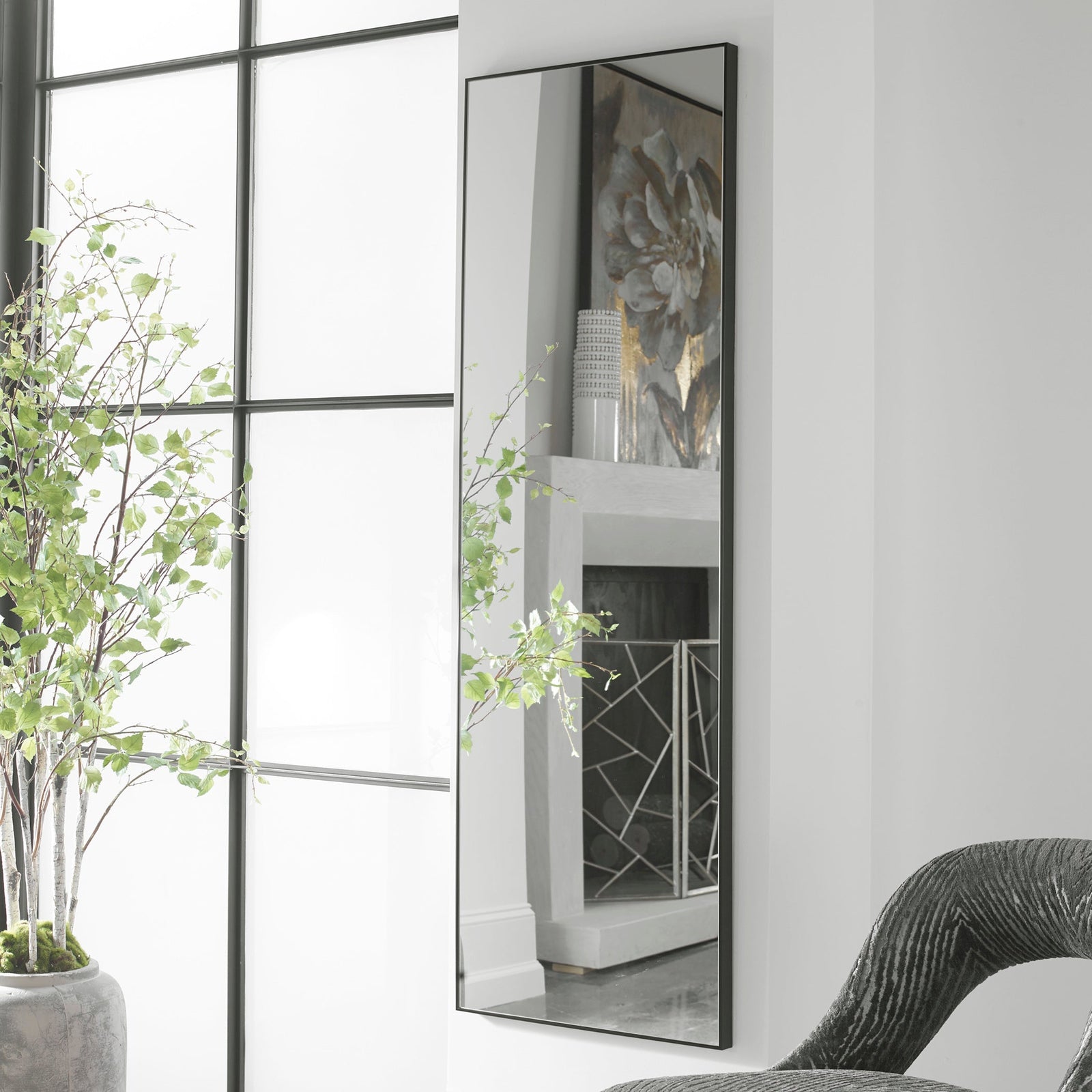 Modern Accents Thin Rectangular Mirror