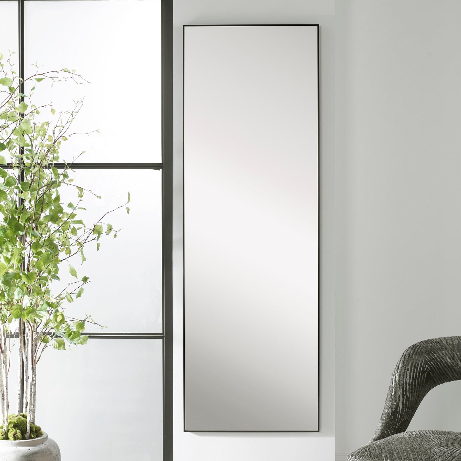 Modern Accents Thin Rectangular Mirror