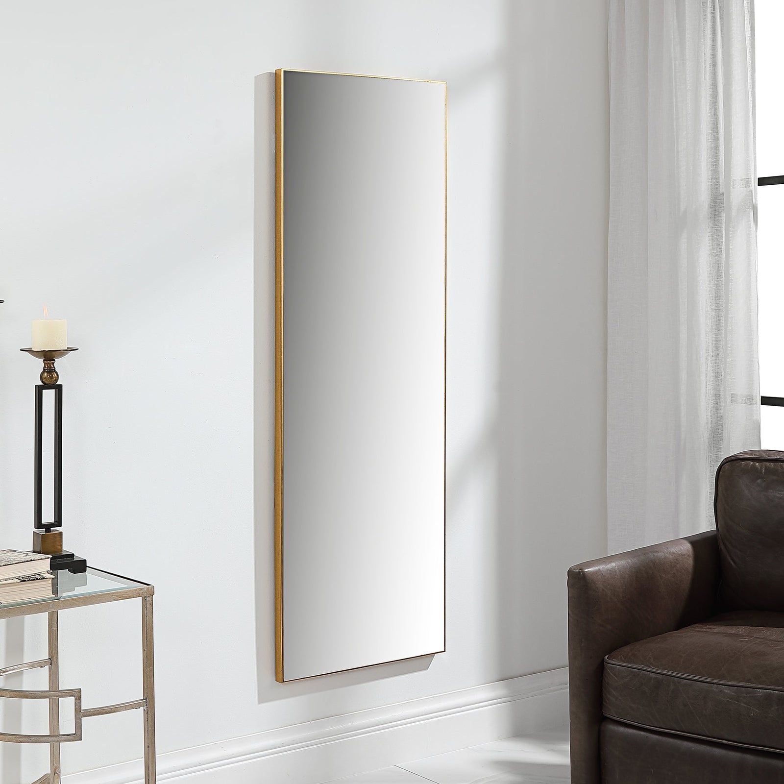 Modern Accents Thin Rectangular Mirror