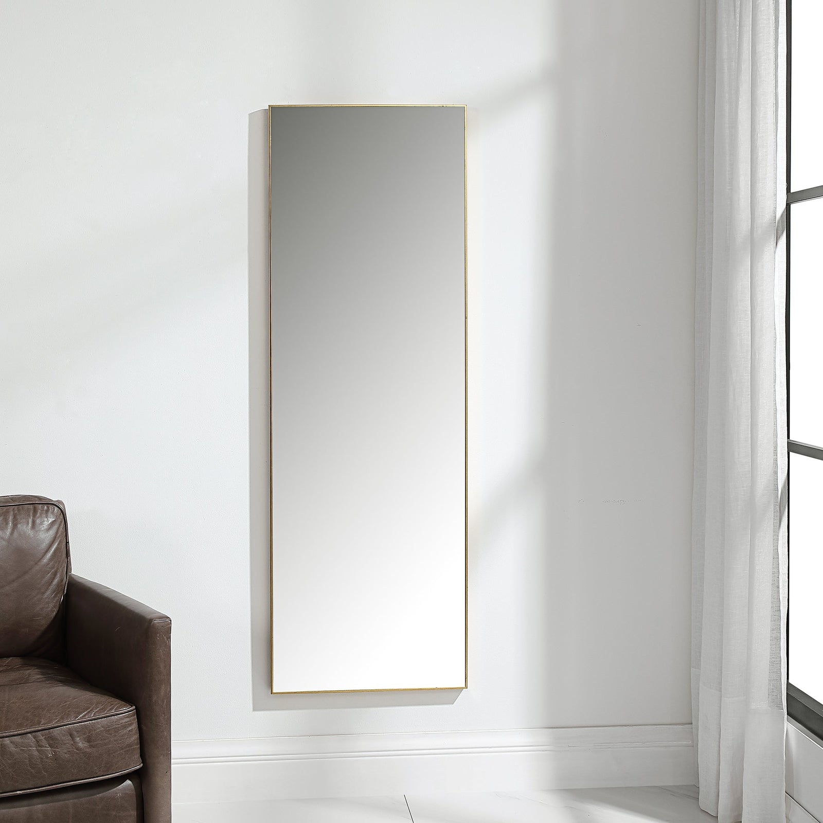 Modern Accents Thin Rectangular Mirror