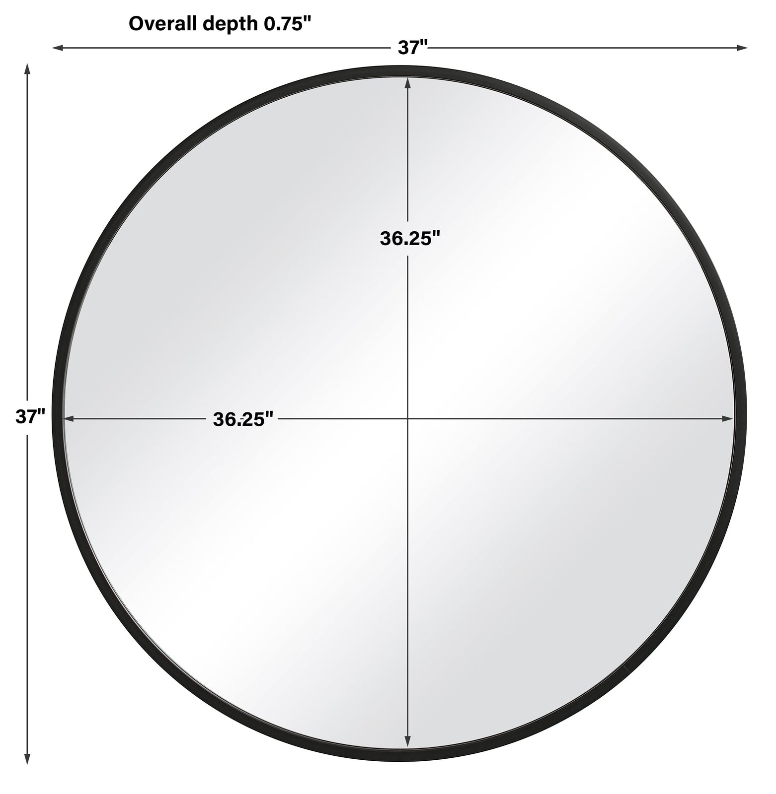 Modern Accents Round Modern Mirror