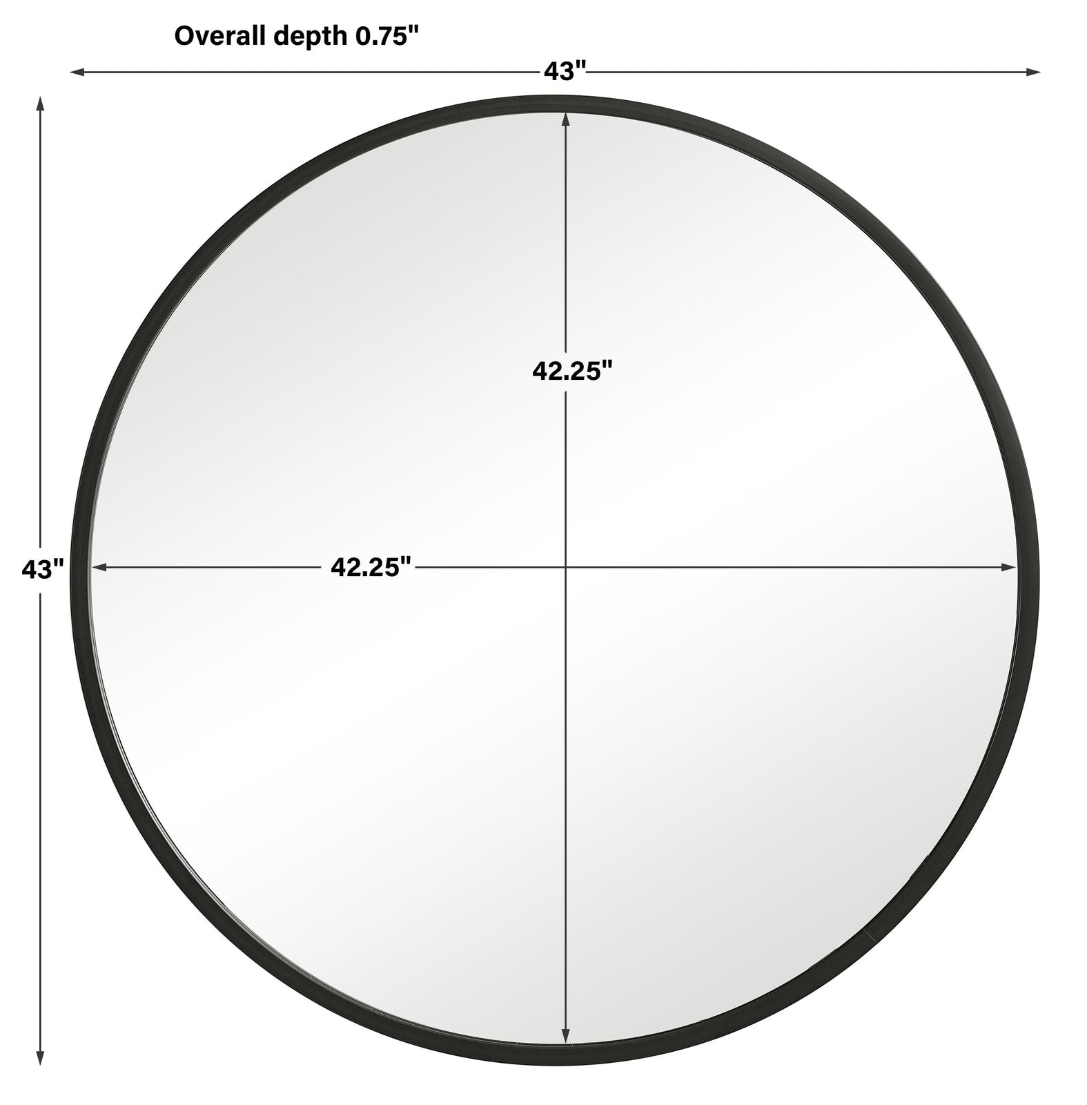 Modern Accents Round Modern Mirror