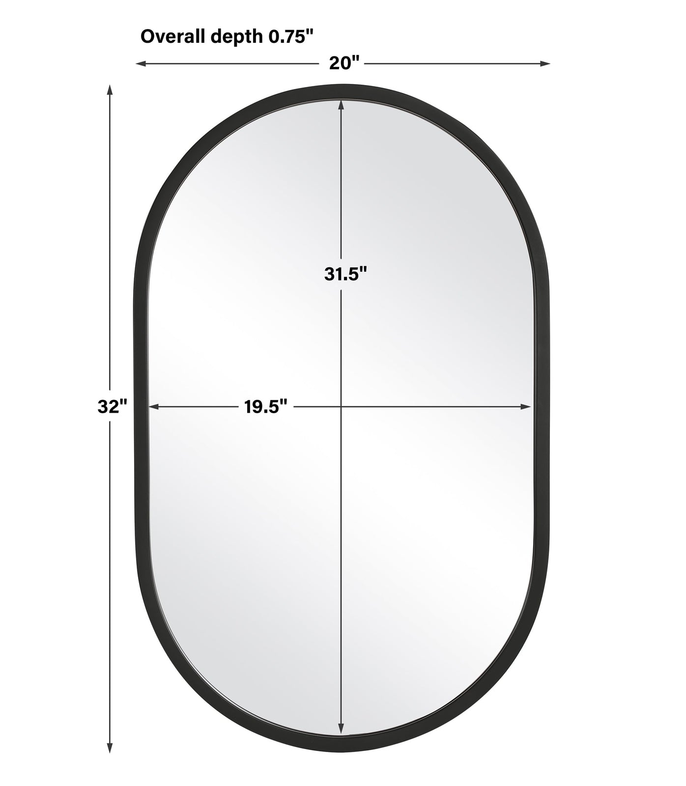 Modern Accents Oval Mirror
