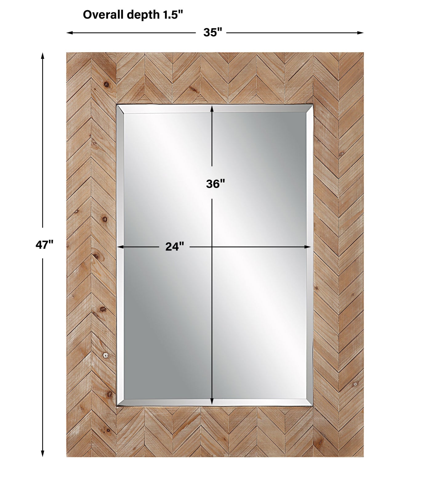 Uttermost Demetria Wooden Mirror, Small