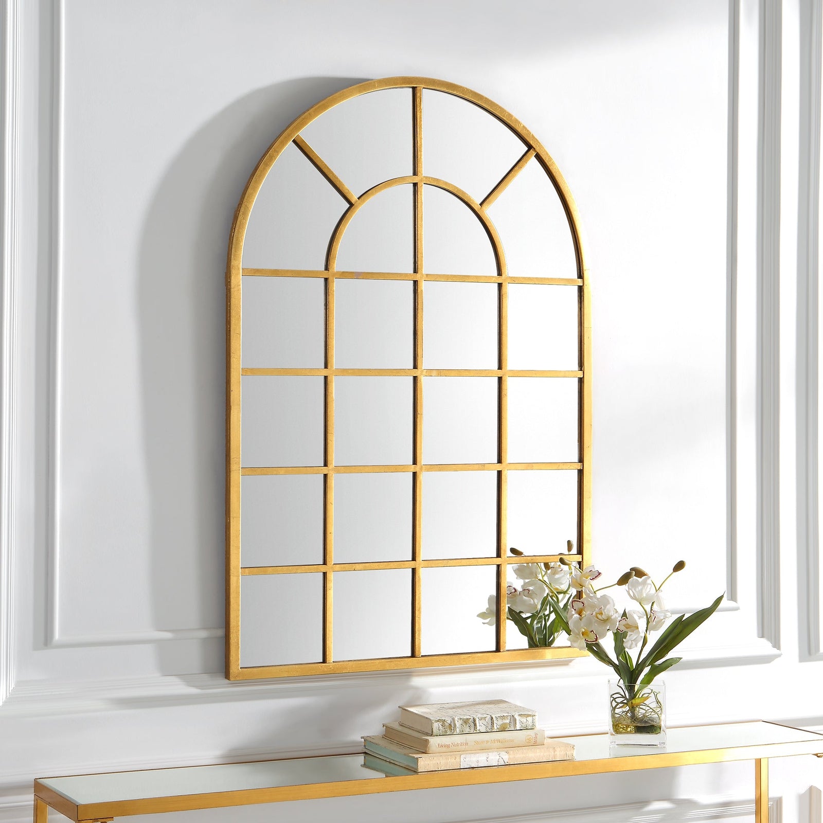 Modern Accents Arched Windowpane Mirror
