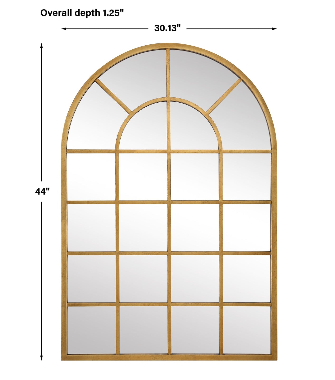 Modern Accents Arched Windowpane Mirror