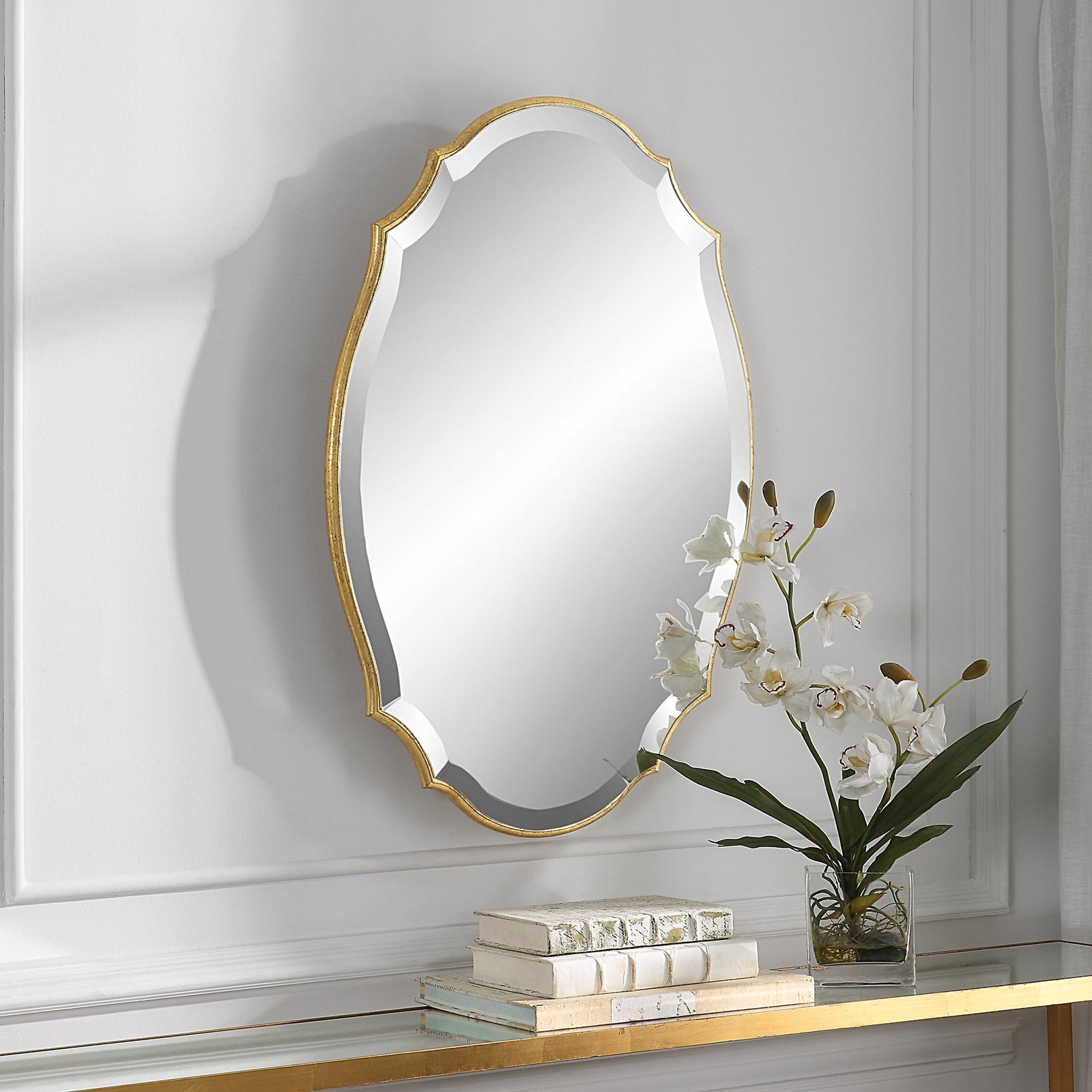 Modern Accents Shaped Beveled Mirror