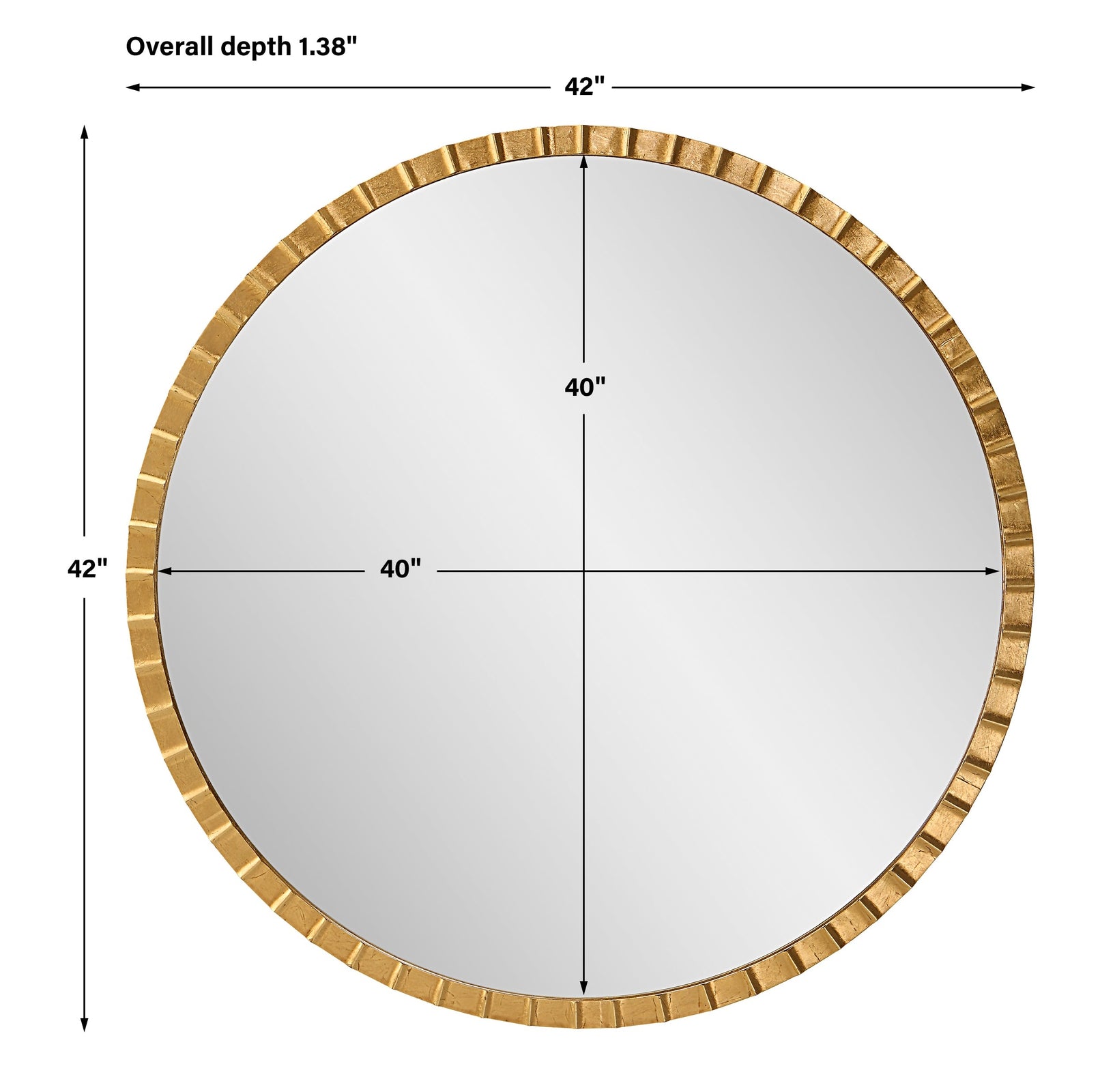 Uttermost Dandridge Gold Round Mirror