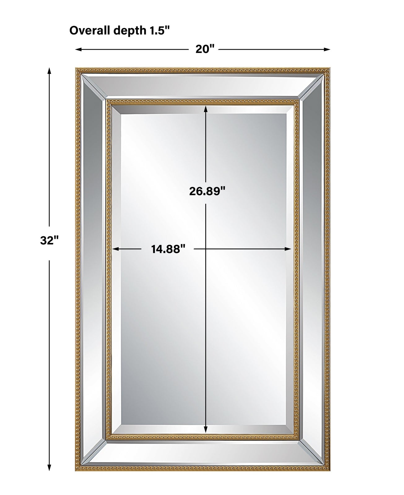 Modern Accents Elegant Beveled Mirror