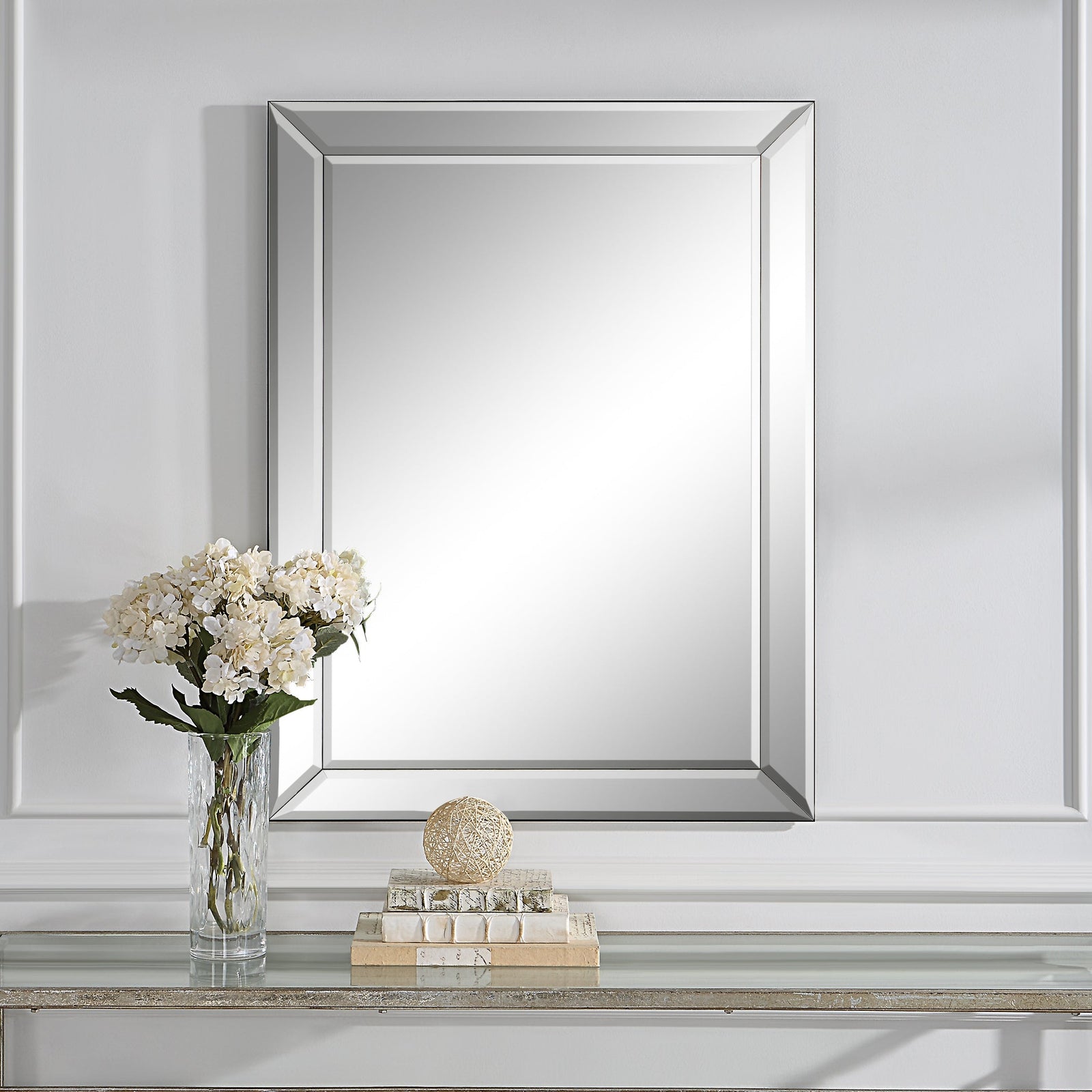 Modern Accents Elegant Frameless Beveled Mirror