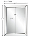 Modern Accents Elegant Frameless Beveled Mirror