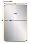 Modern Accents Metal Rounded Corners Mirror