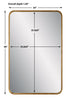 Modern Accents Metal Rounded Corners Mirror