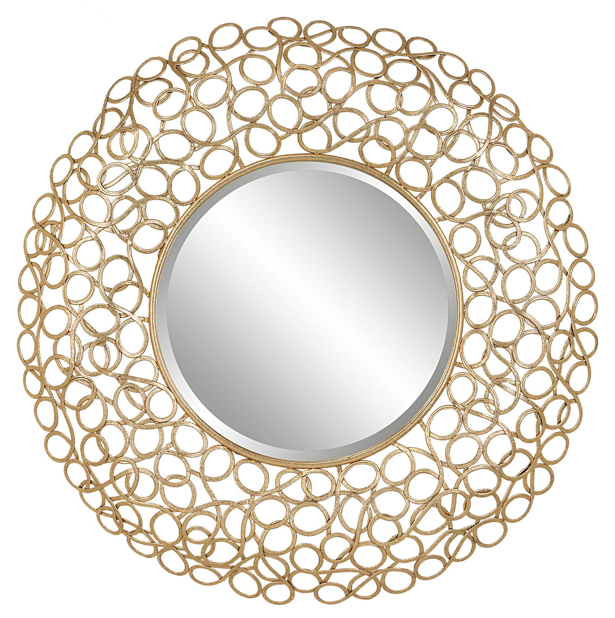 Uttermost Swirl Round Gold Mirror — Grayson Living