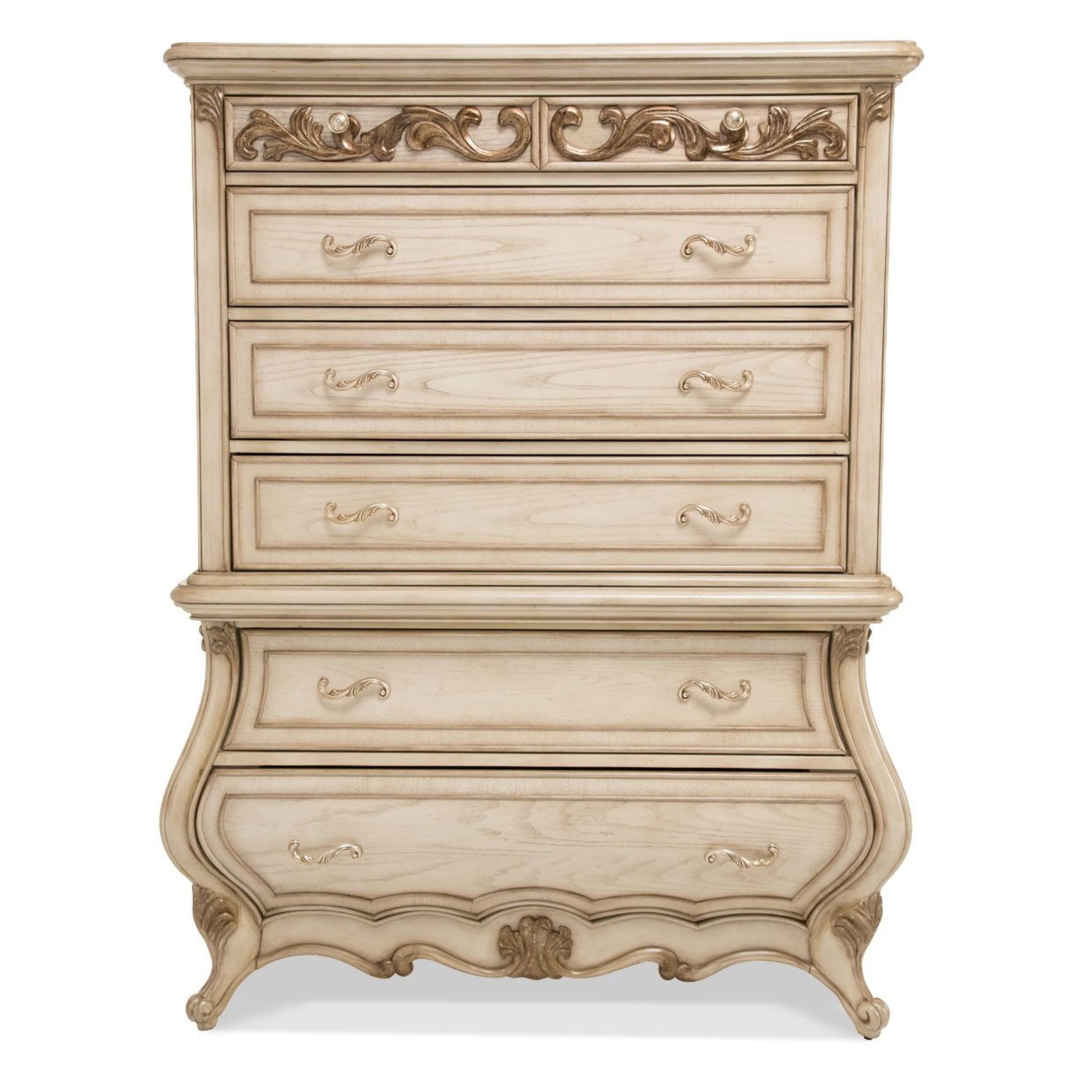 Michael Amini Platine De Royale Champagne 6 Drawer Chest