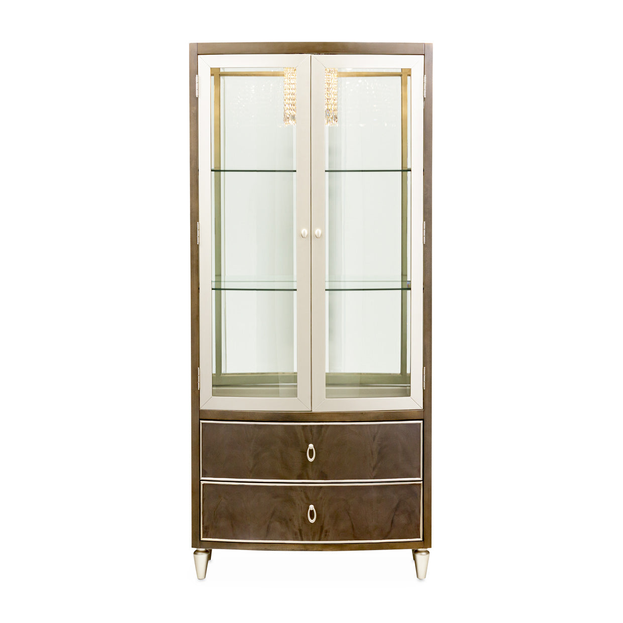 Michael Amini Villa Cherie Hazelnut Display Cabinet