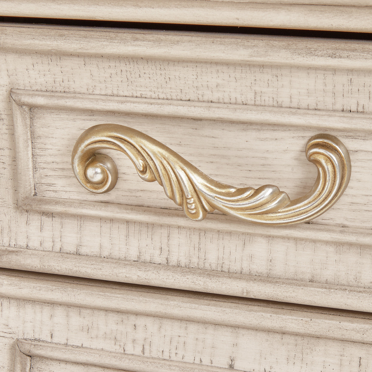 Michael Amini Platine De Royale Champagne Vanity/Desk