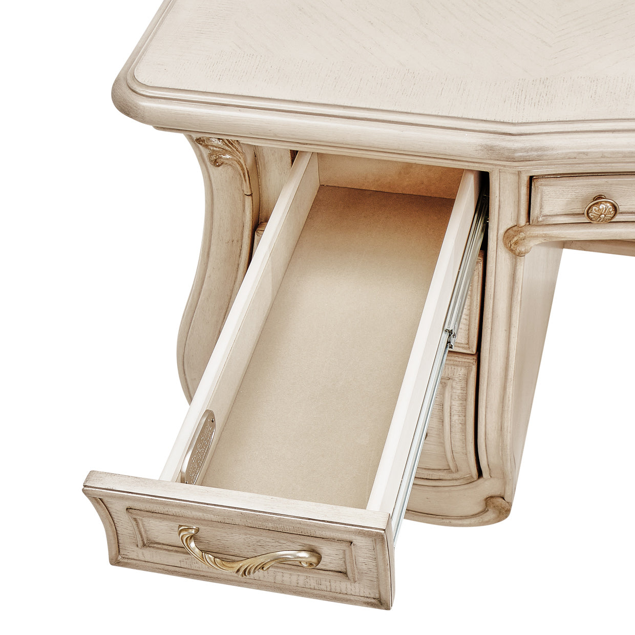 Michael Amini Platine De Royale Champagne Vanity/Desk